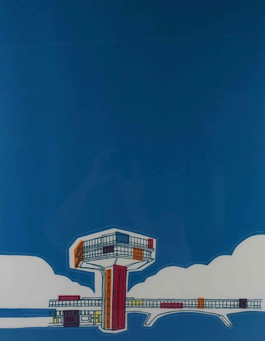 Cassandra Harrison (American, B.1977), "Forton Services - Are We There Yet", fabric, thread and - Image 3 of 5