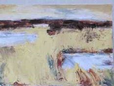 Lida Hatrick (Czech/Scottish, B.1950) "Hule Moss", oil on board, signed to lower left, 32.5cm x