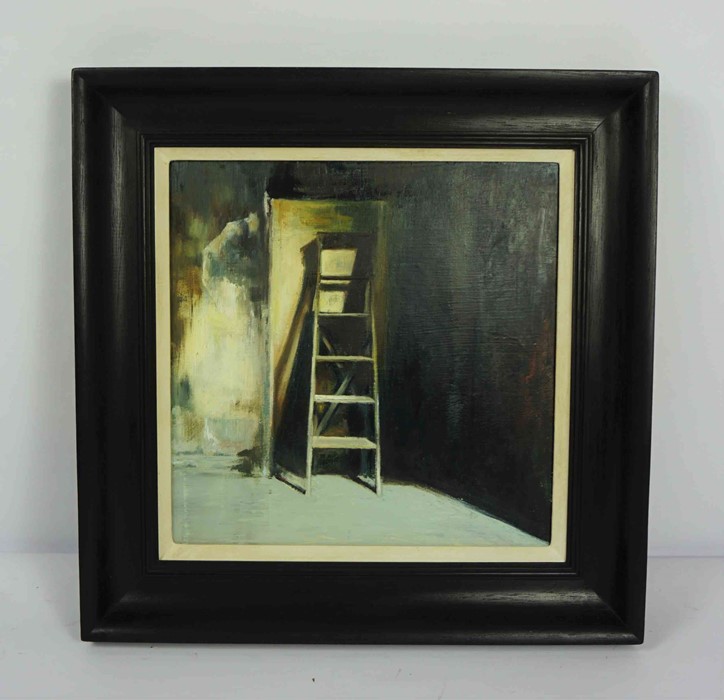 Lindsay Turk BA(Hons) MFA (British, B.1977) "Old Wooden Ladder", oil on board, signed and titled - Image 2 of 4