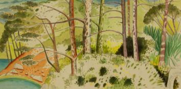 Deborah Campbell BA(Hons) (Scottish, B.1964) "Inverewe Gardens", graphite & watercolour, signed