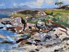 Selina Wilson (British, B.1986) "Looking Towards Camusdarach", oil on canvas panel, signed to