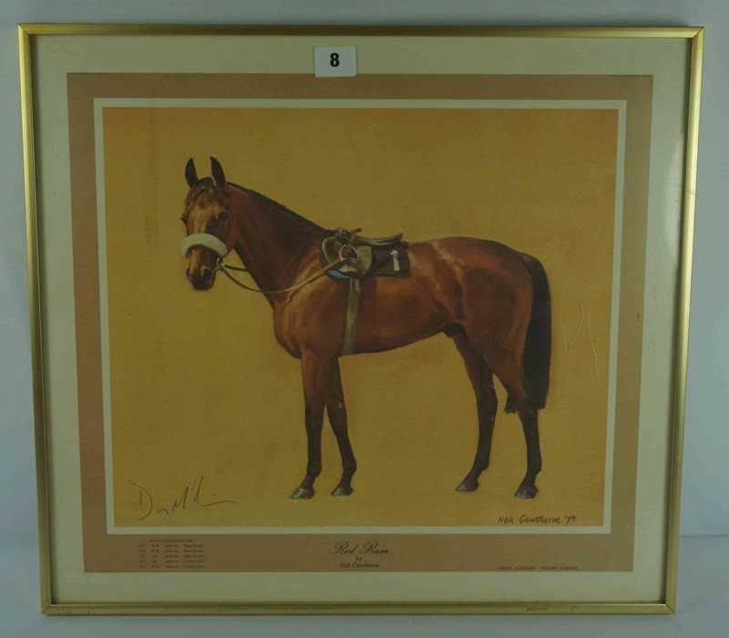 Neil Cawthorne "Red Rum" Signed Print, Signed in pencil, Dated 79, 33cm x 39cm - Image 4 of 4