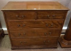 Georgian Style Mahogany Chest of Drawers, Having two small drawers above three long Graduated