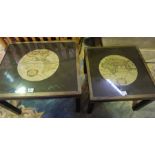 Two Contemporary Globe Themed Lamp Tables, 32cm high, 45cm wide, 38cm high, 55cm wide, (2)