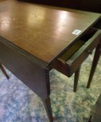 Regency Mahogany Pembroke Table, circa early 19th century, Having a drawer to one end, With opposing