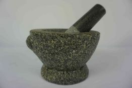 Granite Mortar and Pestel, Bowl 10cm x 16cm, (2)