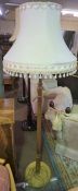 Vintage Floor Lamp, With shade, Converted to Electricity, 144cm high