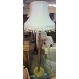 Vintage Floor Lamp, With shade, Converted to Electricity, 144cm high