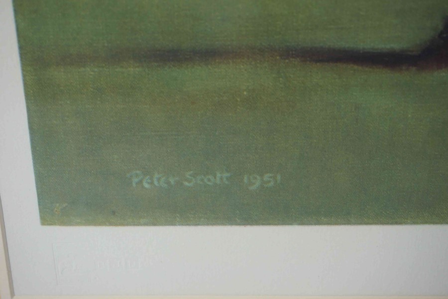 Peter Scott (1909-1989) "Flying Ducks" Signed Print, Signed in pencil, Blind stamp to lower left, - Image 3 of 4