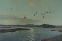 Peter Scott (1909-1989) "Flying Birds" Signed Print, Signed in pencil, 35.5cm x 53.5cm
