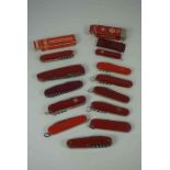 Twelve Assorted Swiss Army Pocket Knifes, Comprising of examples by Victorinox, Wenger, Rostfrei,