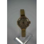 Rolex 9ct Gold Ladies Wristwatch, circa early part to mid 20th century, Having a Silvered dial