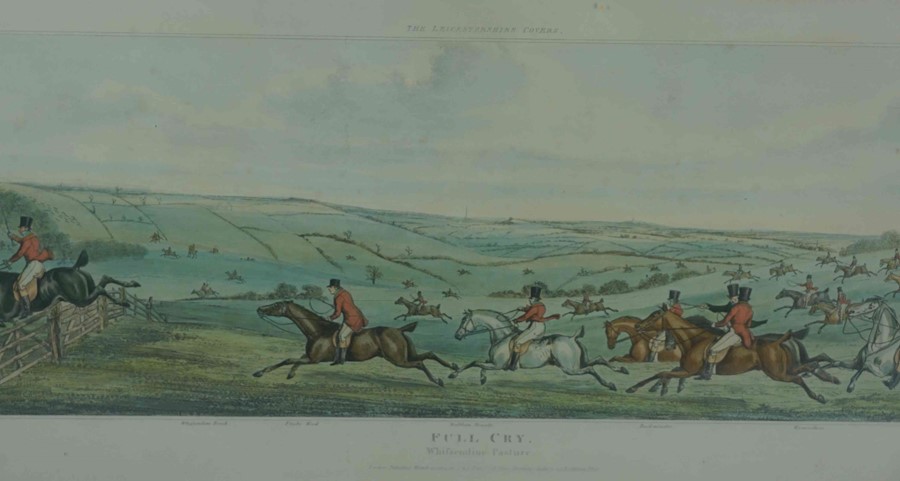 After H. Alkin, The Leicestershire Covers, Set of Four Hunting Prints, Titled "Breaking Cover" " - Image 4 of 5