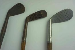 Golfing Memorabilia, A.Ferguson, Prestwick, Mashie Niblick Short Iron, 96cm long, Also with Quidrin?