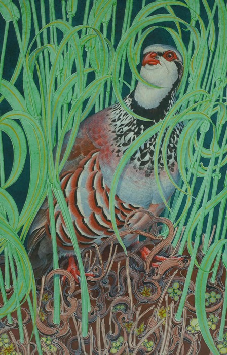 Michael Warren (Born 1938) "French Partridge" Watercolour, Signed and Dated 76, 34cm x 21cm