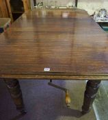 Oak Extending Dining Table, circa early 20th century, With spare leave, Raised on Baluster legs with