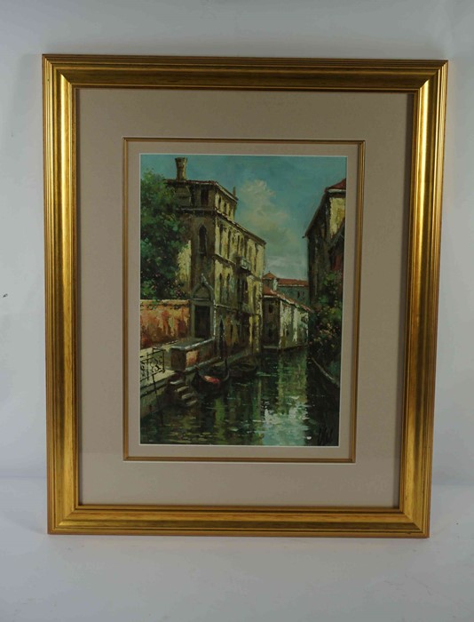 Vendramin Loris (Italian) "Venice Canal Scene" Oil on Board, Monogrammed to lower left, 32.5cm x - Image 3 of 3
