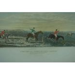 Set of Four Hunting Prints, Leicestershire, Titled "Symptoms of a Skurry in a Pewy Country" "The