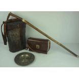 Spanish Leather Hunting Satchel, With shoulder strap, 37cm high, 24cm wide, 14cm deep, Also with a