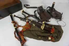 James Robertson of Edinburgh, Set of Bagpipes, circa early 20th century, Having Chanters with turned