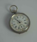 Continental Silver Ladies Fob Watch, circa late 19th / early 20th century, Stamped 800, Having a