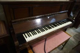 Challen Mahogany Upright Piano, No 38589, 117cm high, 150cm wide, 64cm deep, Also with a Duet