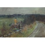 Lionel Edwards "Old Burly Hunt" Artist Proof Facsimilie in Colour, Signed to lower right, 25cm x