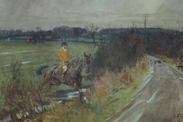 Lionel Edwards "Old Burly Hunt" Artist Proof Facsimilie in Colour, Signed to lower right, 25cm x