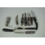 George Wostenholm, Pocket Knife, Having a Rubber grip, Also with eleven assorted Pocket Knifes, To