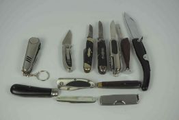 George Wostenholm, Pocket Knife, Having a Rubber grip, Also with eleven assorted Pocket Knifes, To