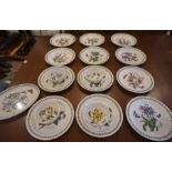 Quantity of Portmeirion "Botanical Gardens" Ceramics, To include twelve plates, 17 pieces in total