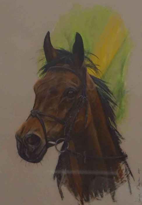 Denise Playfair (Contemporary) "Well Oiled at Kelso" Pastel, Signed and Dated 2011 to lower right,