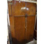 Vintage Oak Wardrobe, circa 1930s, Having two doors, 185cm high, 120cm wide, 42cm deep