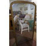 Antique Painted Wood Overmantel / Pier Mirror, 145cm high, 76cm wide, 7cm deep