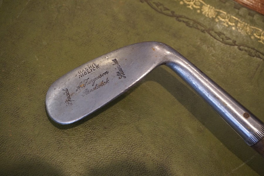 Golfing Memorabilia, A.Ferguson, Prestwick, Mashie Niblick Short Iron, 96cm long, Also with Quidrin? - Image 17 of 17