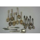 Mixed Lot of Early 19th Century Silver Teaspoons, Comprising of seven assorted spoons, To include