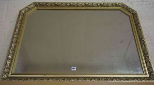 Modern Gilt Framed Overmantel / Wall Mirror, 75cm high, 105cm wide