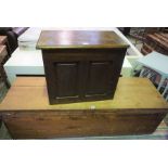 Victorian Pine Box, Having a Hinged top, 46cm high, 145cm wide, 46cm deep, Also with a Vintage