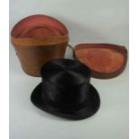 R.W. Forsyth of Edinburgh, Vintage Black Silk Top Hat, Internal Dimensions 14cm high, 16cm long,