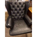 Chesterfield Wing Armchair, 100cm high