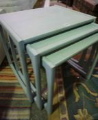 Retro Painted G-Plan Nest of Three Tables, Largest 49cm high, 54cm wide, (3)