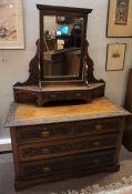 Mahogany Dressing Chest, circa early 20th century, Having a swing Mirror above two small drawers and