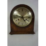 Oak Mantel Clock, Having a Twin Train movement, 23cm high