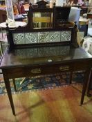 Mahogany Washstand, circa early 20th century, Having a single drawer, Towel rails to each side,