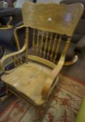 Beech Style Rocking Chair, 107cm high