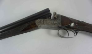 G.E. Bond of London, Boxlock Ejector Shotgun, 12 Guage, Having a Silver ferule to the Walnut