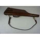 Pape of Newcastle, Leg of Mutton Tan Leather Gun Case, circa 19th century, Having label to interior,