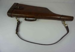 Pape of Newcastle, Leg of Mutton Tan Leather Gun Case, circa 19th century, Having label to interior,