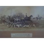 W H Hopkins & E Havell "The North Pytchley Foxhounds (Dogs)" Black & White Print, 17.5cm x 29cm,