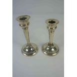 Two George V Silver Candlesticks, Hallmarks for Northern Goldsmiths & Co, Birmingham 1927-28,